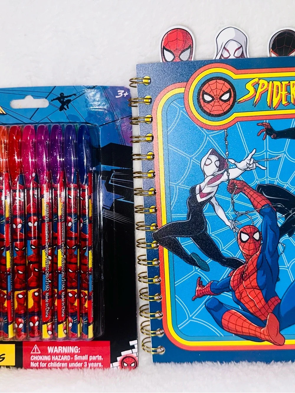 New Spider-Man 4-Tab Spiral Notebook & Pen Set